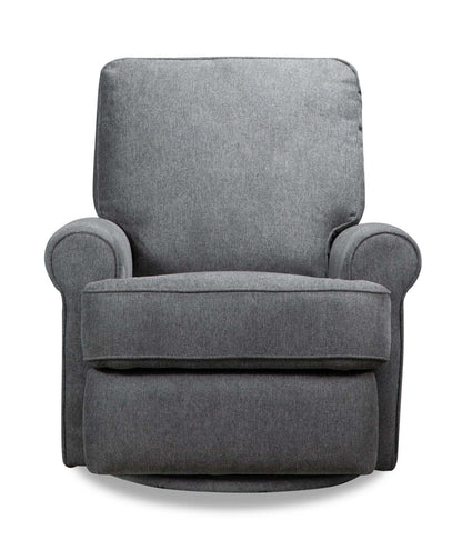 Bevin 34.4 Grey Chenille Fabric Swivel Glider Reclining Chair | Fauteuil pivotant, glissant et inclinable Bevin de 34,4 po en tissu de chenille gris