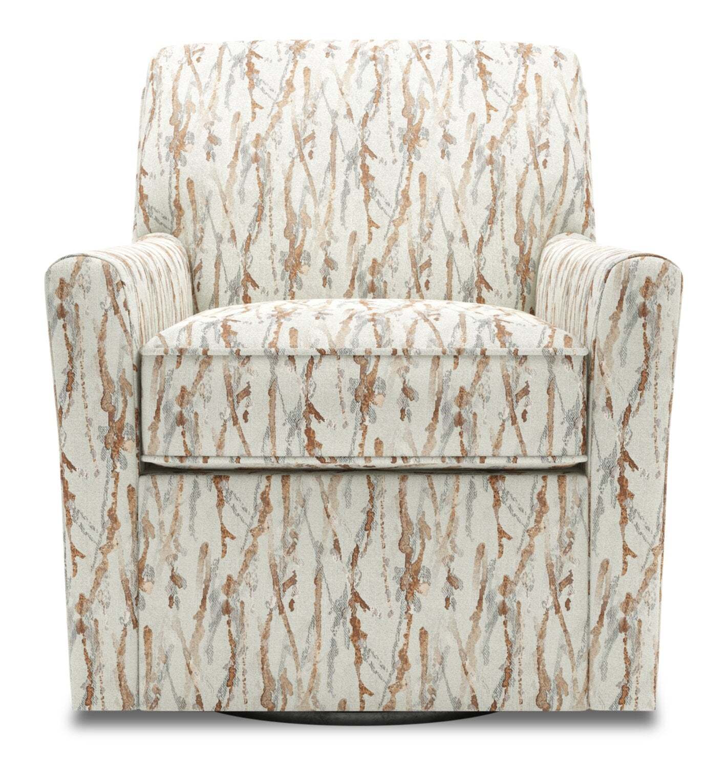 Fauteuil d’appoint pivotant personnalisable Sofa Lab de 31 po fabriqué au Canada en tissu - Mineral multicolore | SWIV1149