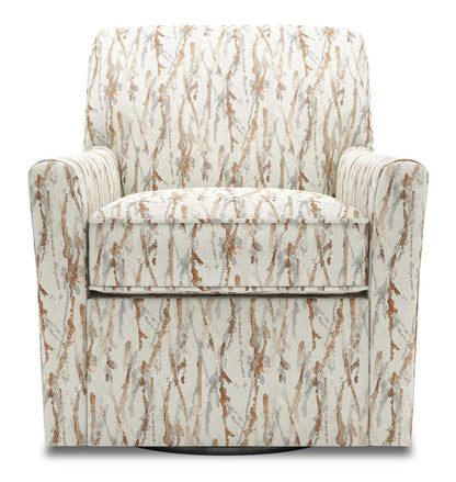 Fauteuil d’appoint pivotant personnalisable Sofa Lab de 31 po fabriqué au Canada en tissu - Mineral multicolore | SWIV1149