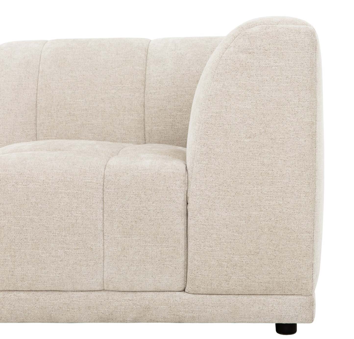 Canapé sectionnel modulaire Oaklyn Kort &amp; Co. 6 pièces en tissu avec poufs et coussins de siège capitonnés - beige