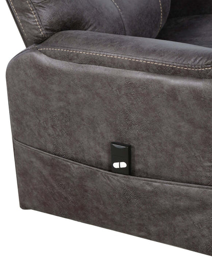 Fauteuil inclinable à relevage électrique Landon 34 en microfibre - Gris | Fauteuil inclinable électrique Landon de 34 po en microfibre - gris