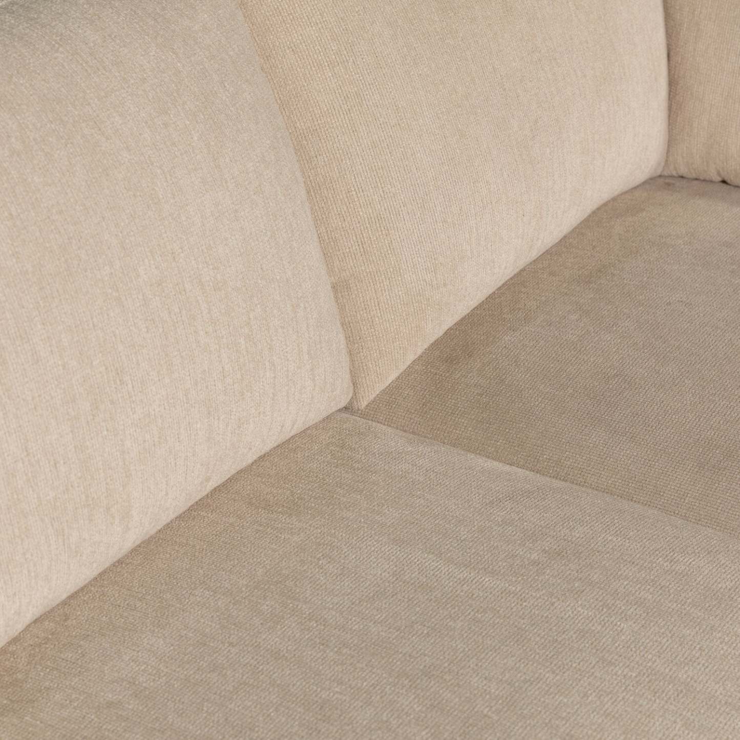 Canapé sectionnel Envy 3 pièces en tissu chenille - Beige amande | Canapé sectionnel Envy 3 pièces en tissu chenille - beige amande