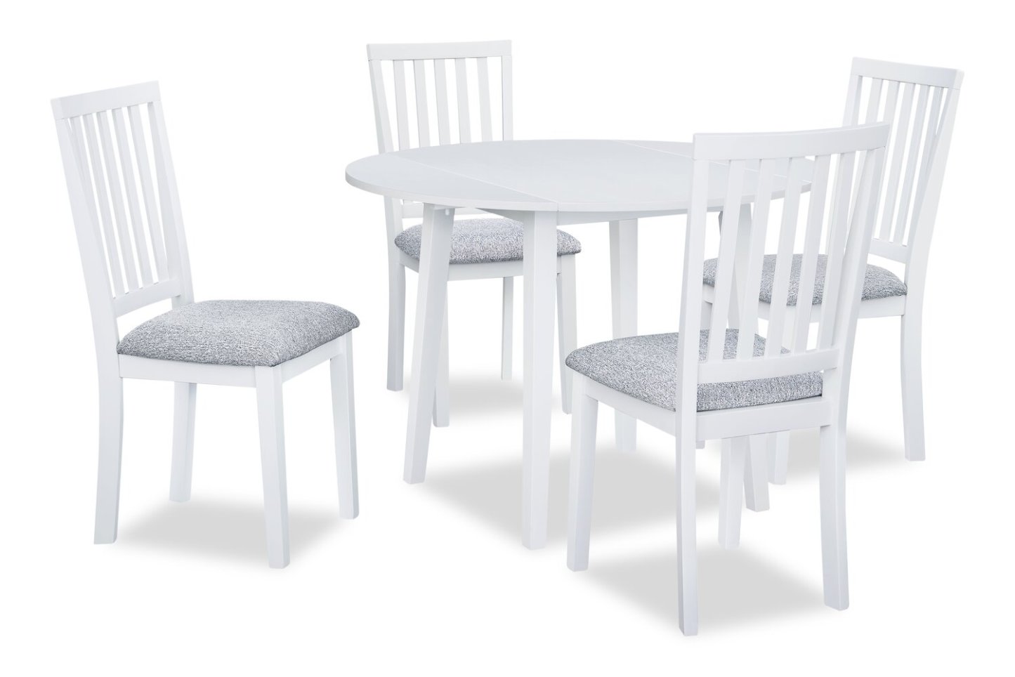 Bryn Drop-Leaf Dining Table, 42 Round - White | Table de salle à manger ronde Bryn de 42 po avec abattant - blanche