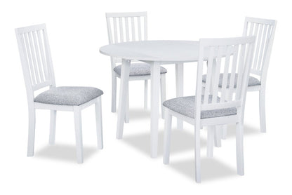 Bryn Drop-Leaf Dining Table, 42 Round - White | Table de salle à manger ronde Bryn de 42 po avec abattant - blanche