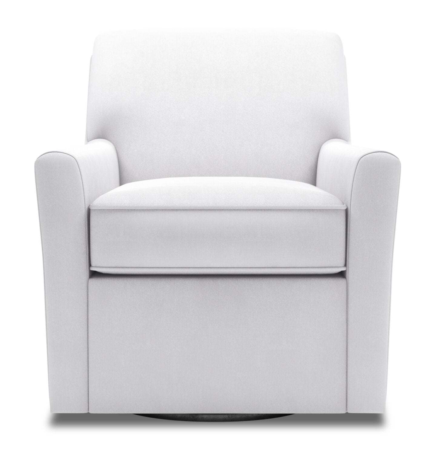 Fauteuil d'appoint pivotant personnalisable Canapé Lab de 31 po en tissu d'apparence lin - blanc Pax Ice | Fauteuil d'appoint pivotant Sofa Lab de 31 po fabriqué au Canada en tissu d'apparence lin - blanc Pax Ice | SWIV3449