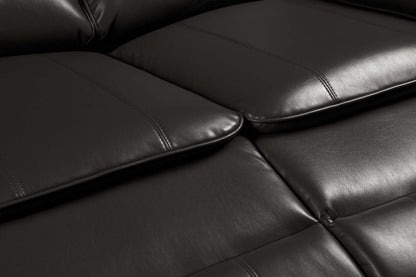 Causeuse à inclinaison électrique Chandler 60 en tissu d'apparence cuir - Gris | Causeuse à inclinaison électrique Chandler de 60 po en tissu d'apparence cuir - gris