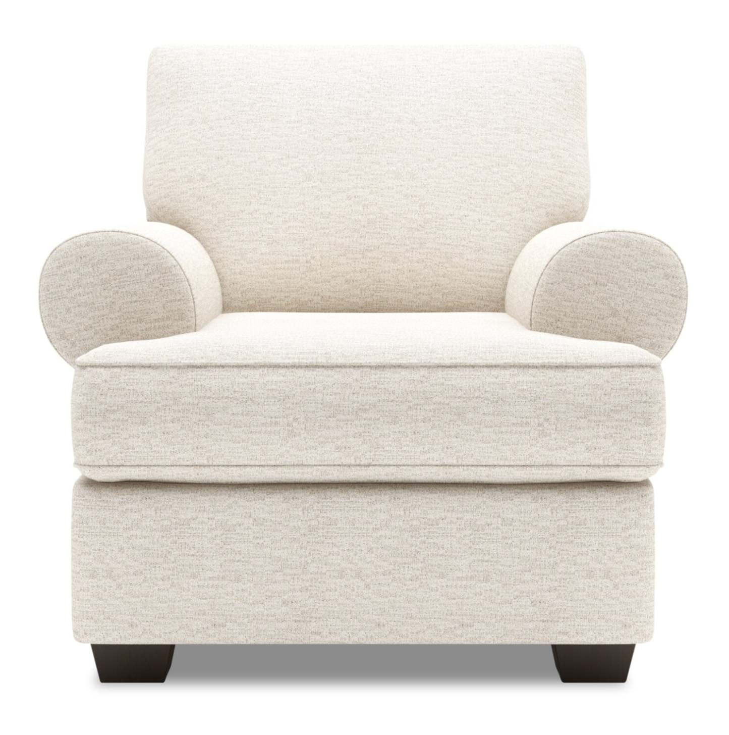Fauteuil Roll de Sofa Lab de 42 po fabriqué au Canada en tissu de chenille avec accoudoirs enroulés - beige Luxury Sand | RO303093