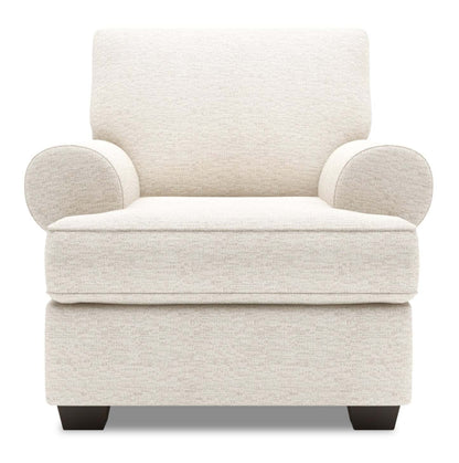 Fauteuil Roll de Sofa Lab de 42 po fabriqué au Canada en tissu de chenille avec accoudoirs enroulés - beige Luxury Sand | RO303093