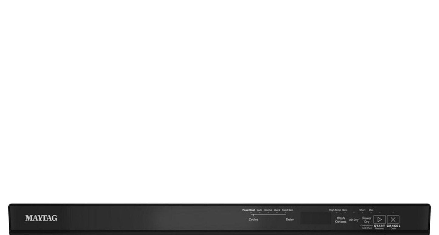 Lave-vaisselle encastré Maytag de 24 po et de 47 dBA avec commandes sur le dessus - noir - MDPS7024SB