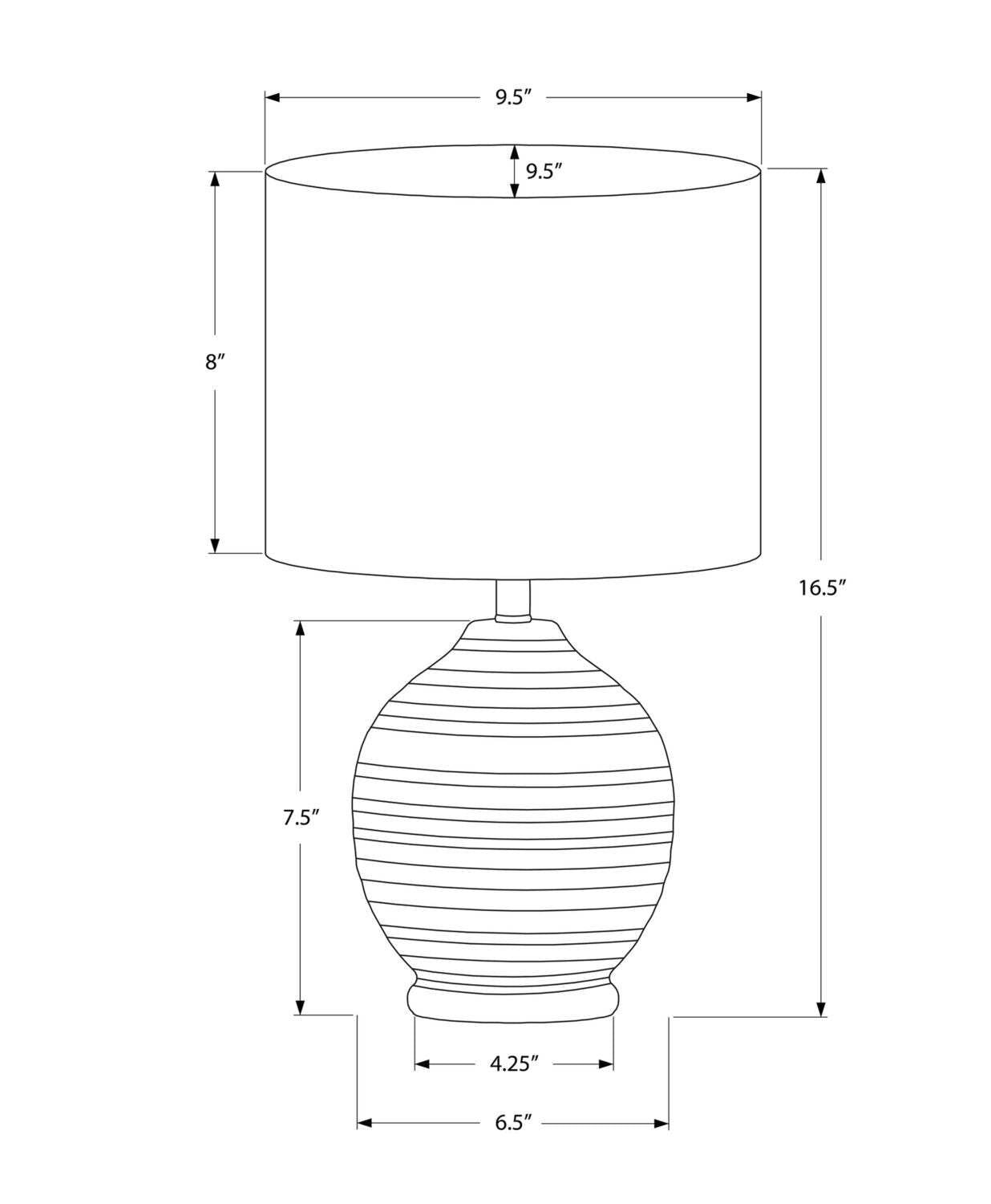 Lampe de table de 17 po en céramique noire avec abat-jour cylindrique lin