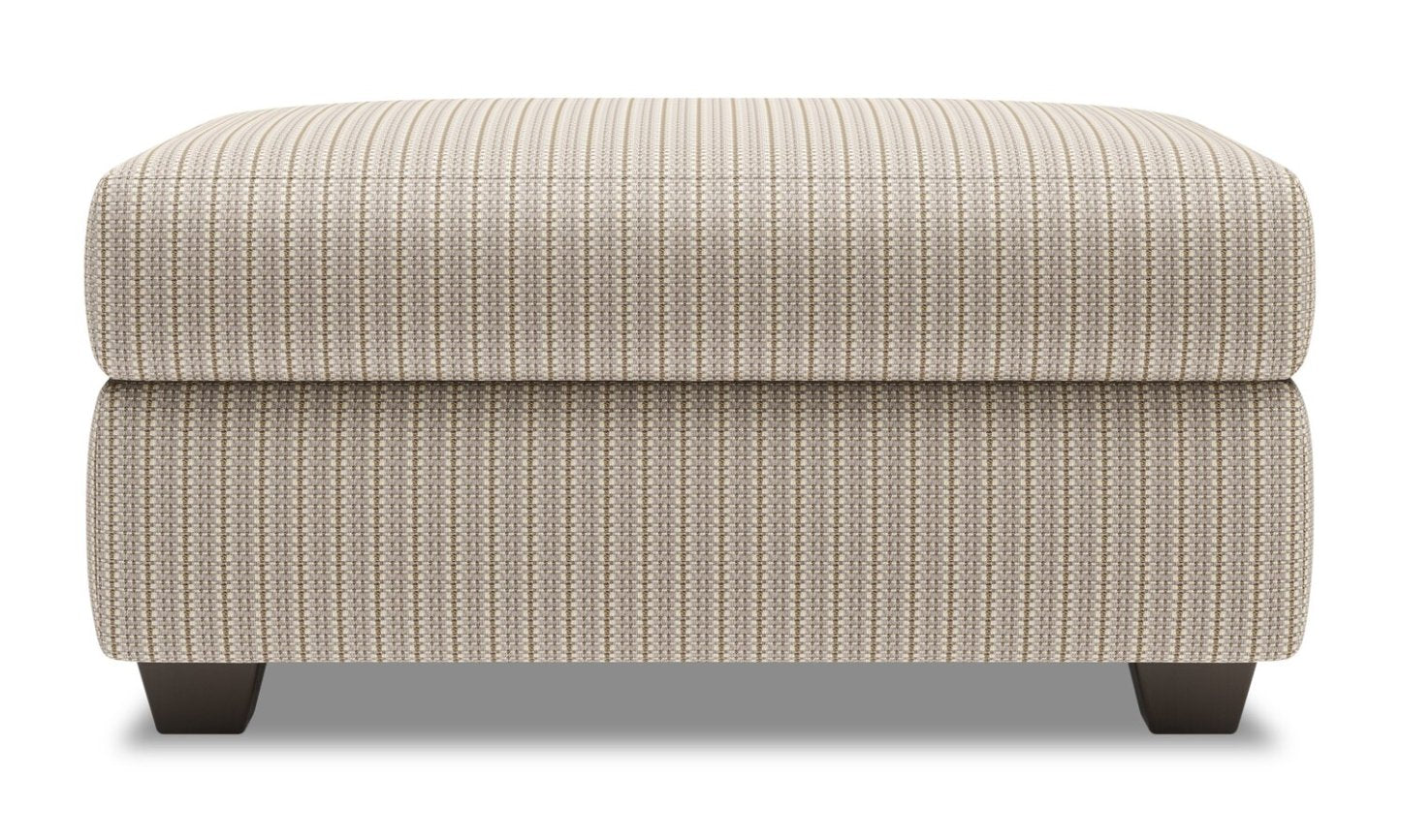 Fabriqué au Canada Pouf de rangement personnalisable The Trunk 39 en tissu - beige champignon | Pouf de rangement The Trunk de Sofa Lab de 39 po fabriqué au Canada en tissu - beige champignon | TRUN1161