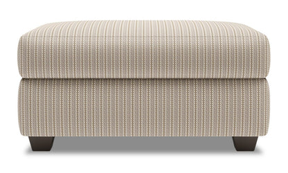 Fabriqué au Canada Pouf de rangement personnalisable The Trunk 39 en tissu - beige champignon | Pouf de rangement The Trunk de Sofa Lab de 39 po fabriqué au Canada en tissu - beige champignon | TRUN1161