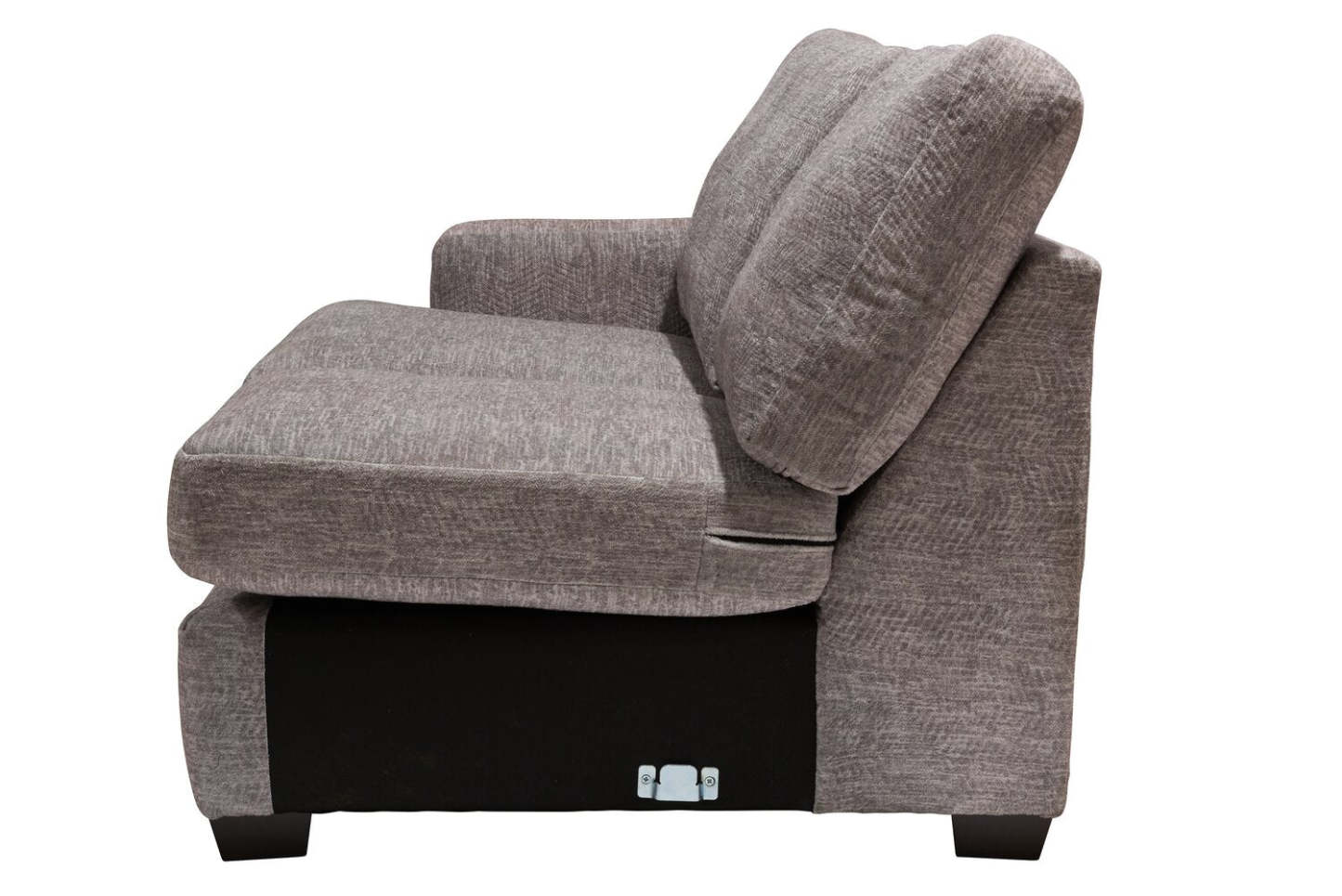 Sofa sectionnel de droite Luxe 3 pièces fabriqué au Canada en tissu avec coussins amovibles - gris colombe Zaftig