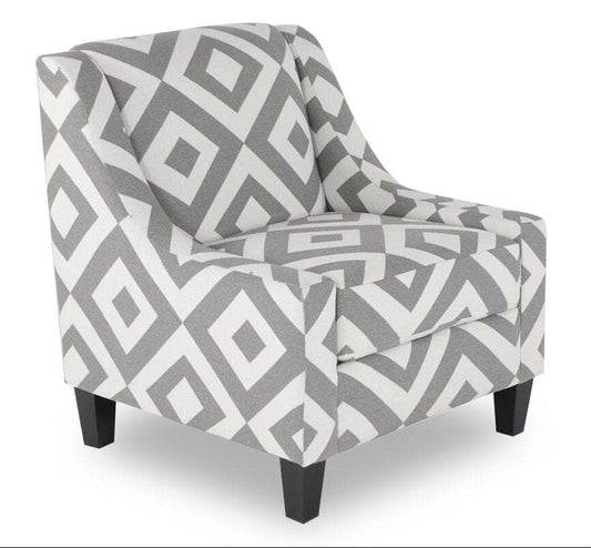 Fabriqué au Canada Cindy Crawford Home Fauteuil d'appoint Kylie 32 en tissu d'apparence lin - Charbon Carré | Fauteuil d'appoint Kylie de Cindy Crawford Home de 32 po fabriqué au Canada en tissu d'apparence lin - carré anthracite