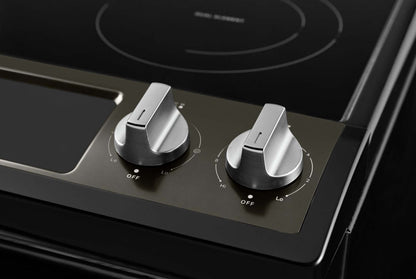 Cuisinière électrique Whirlpool de 4,8 pi³ avec nettoyage automatique - acier inoxydable noir - YWEE515S0LV