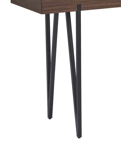 Table de canapé moderne Juno 48 avec plateau en pierre frittée - Noir | Table de salon moderne Juno de 48 po avec dessus en pierre frittée - noire