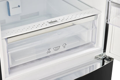 Réfrigérateur Classic Rétro par Unique de 24 po et de 12 pi3 à congélateur inférieur - noir mat - UGP-340L MB AC | 340LMBAC