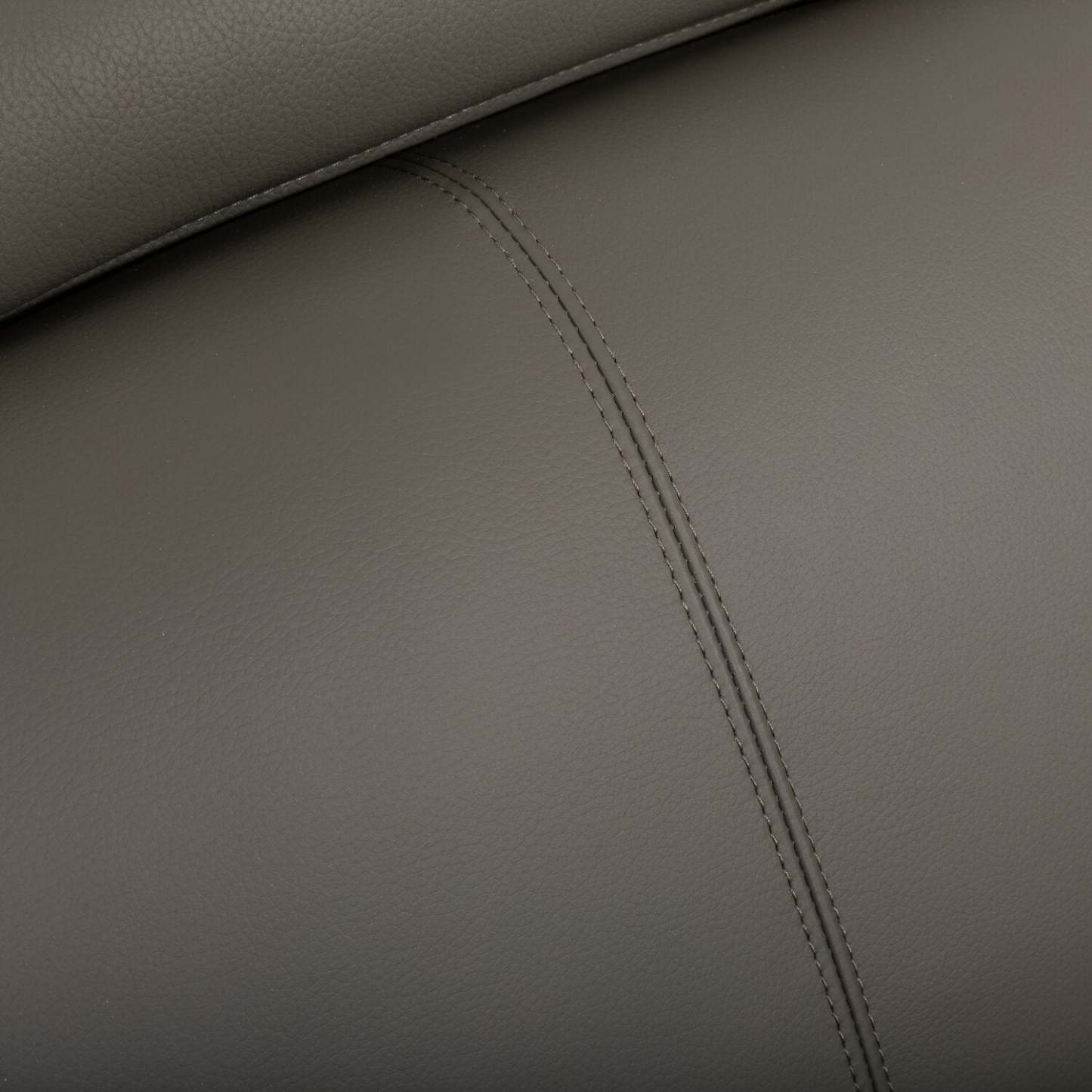 Sofa sectionnel de droite à inclinaison électrique Valentino 3 pièces en cuir véritable avec appuie-têtes réglables - gris