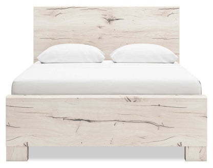 Lit de rangement Derekson blanc rustique avec 2 tiroirs latéraux intégrés - format grand lit | Derekson Storage Bed with 2 Built-In Side Drawers, Rustic White - Queen Size