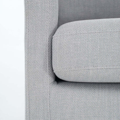 Ellie 29 Linen-Look Fabric Swivel Glider Accent Chair with Wingback and Recessed Arms - Grey | Fauteuil d’appoint à oreilles coulissant et pivotant Ellie de 29 po en tissu d’apparence lin avec accoudoirs en retrait - gris