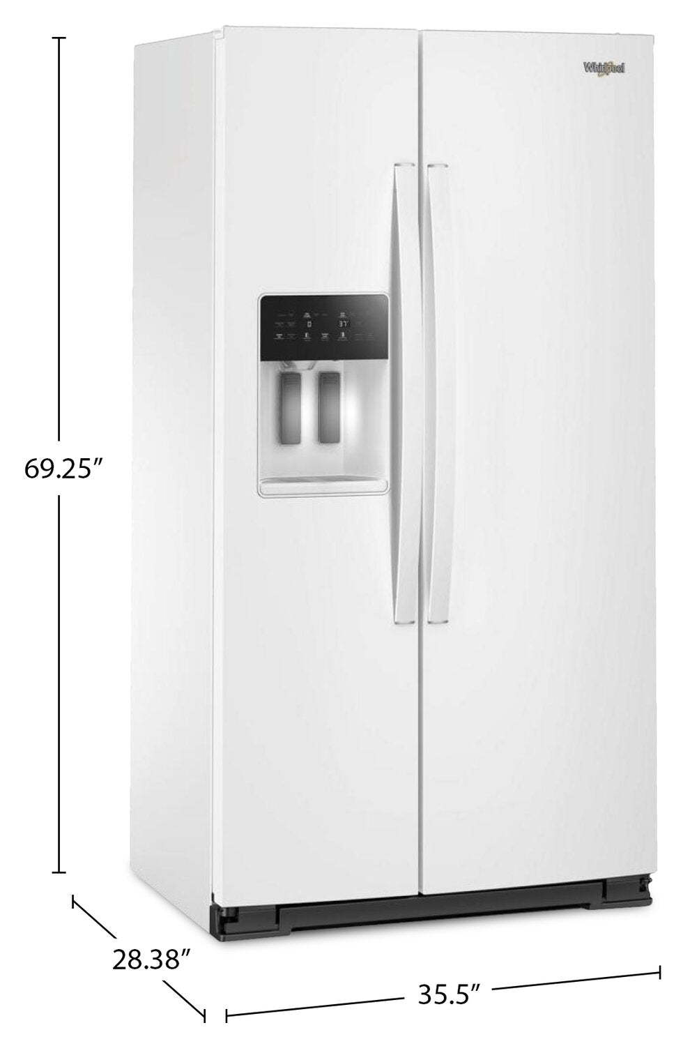 Réfrigérateur Whirlpool de 21 pi³ et de 36 po à compartiments juxtaposés - blanc - WRSC5536RW