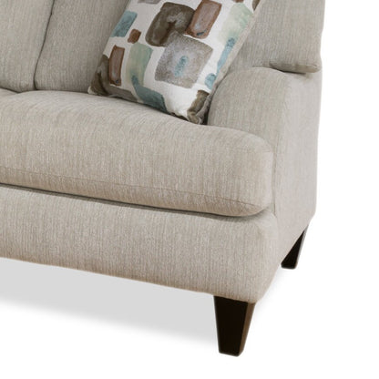 Fabriqué au Canada Sofa sectionnel de gauche Nofia 3 pièces en tissu chenille avec coussins décoratifs et pieds en bois - Beige lin | Canapé sectionnel Nofia 3 pièces orienté à gauche en tissu chenille avec coussins décoratifs et pieds en bois - lin beige