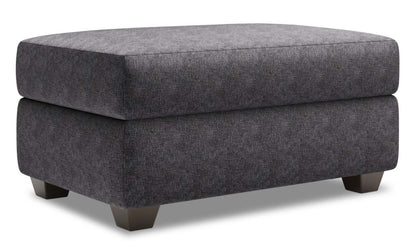 Fabriqué au Canada Pouf de rangement personnalisable The Trunk 39 en tissu de chenille - Gris Charcoal de luxe | Pouf de rangement The Trunk de Sofa Lab de 39 po fabriqué au Canada en tissu de chenille - gris Charcoal de luxe | TRUN2993
