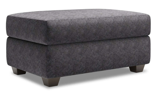 Fabriqué au Canada Pouf de rangement personnalisable The Trunk 39 en tissu de chenille - Gris Charcoal de luxe | Pouf de rangement The Trunk de Sofa Lab de 39 po fabriqué au Canada en tissu de chenille - gris Charcoal de luxe | TRUN2993