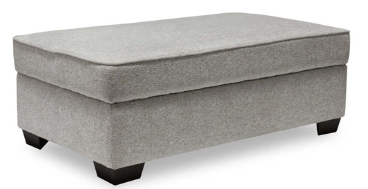 Made in Canada Verona 44 Linen-Look Fabric Storage Ottoman - Beige | Pouf de rangement Verona de 44 po fabriqué au Canada en tissu d’apparence lin - beige