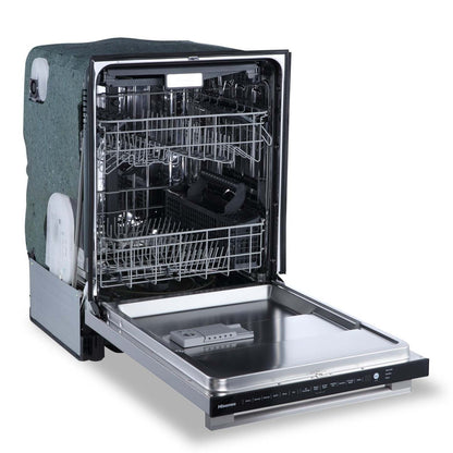 Lave-vaisselle encastré Hisense de 24 po et de 48 dBA avec commandes sur le dessus - acier inoxydable - HDW63314SS