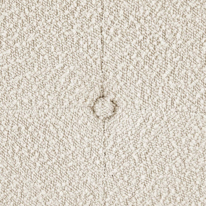 Ontario 14,75 po Pouf de rangement rond en tissu - blanc