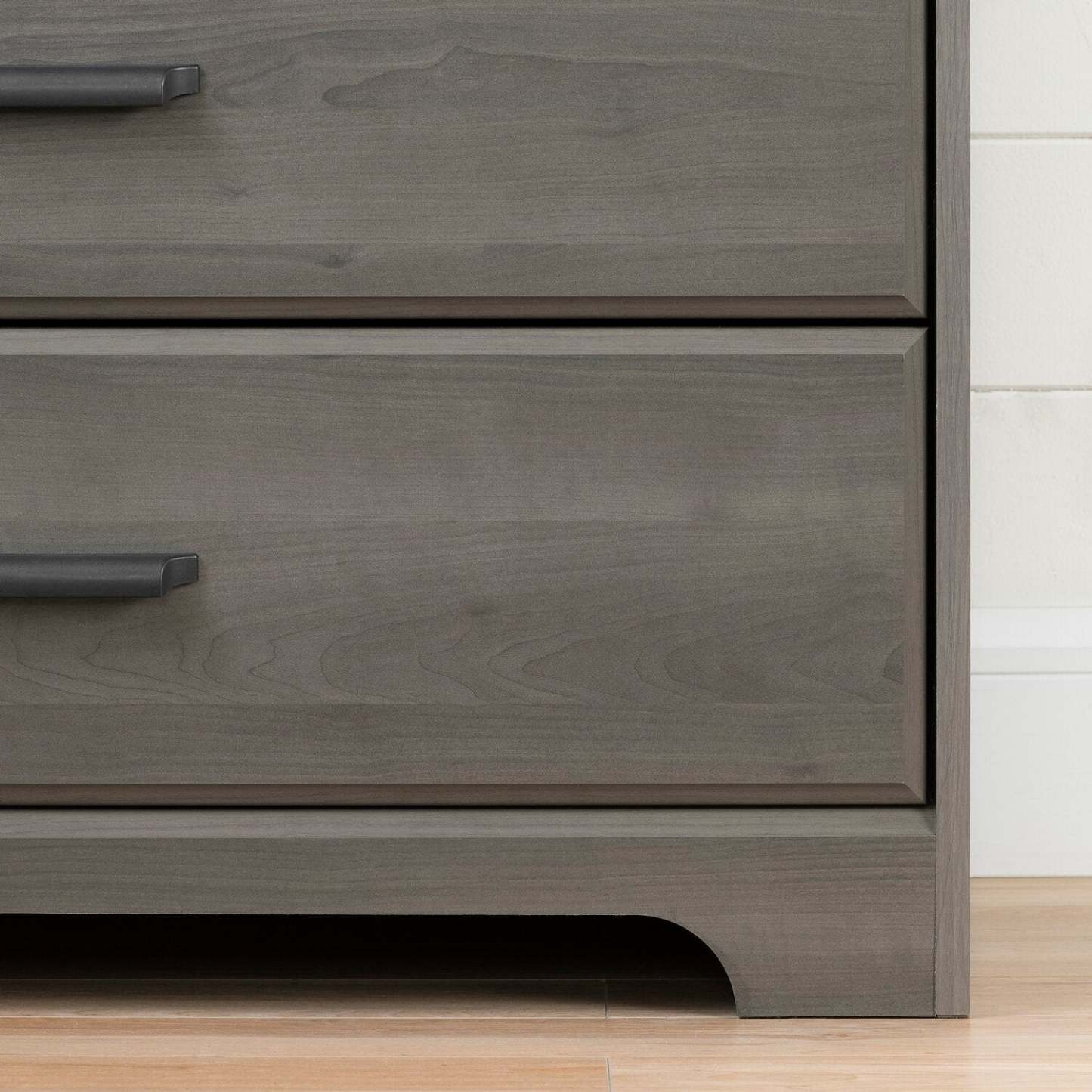Holt Bedroom 2-Drawer Chest with Storage Cabinet, 33.75W x 63.5H, Made in Canada - Brown/Grey | Commode verticale Holt de 33,75 po (L) x 63,5 po (H) à 2 tiroirs avec armoire de rangement pour la chambre à coucher, fabriquée au Canada - gris-brun