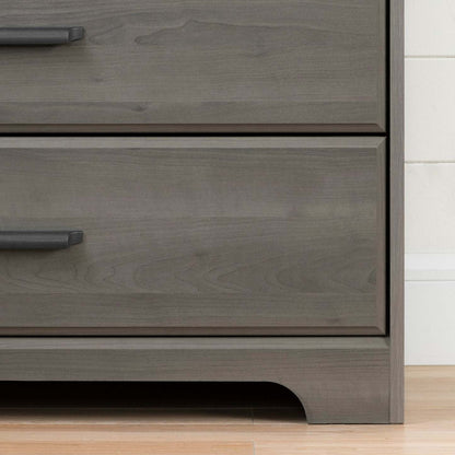 Holt Bedroom 2-Drawer Chest with Storage Cabinet, 33.75W x 63.5H, Made in Canada - Brown/Grey | Commode verticale Holt de 33,75 po (L) x 63,5 po (H) à 2 tiroirs avec armoire de rangement pour la chambre à coucher, fabriquée au Canada - gris-brun