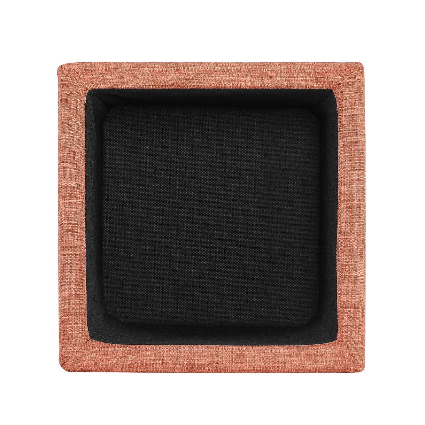 Halifax 14.75 Square Fabric Storage Ottoman - Orange|Pouf de rangement carré Halifax de 14,75 po en tissu - orange