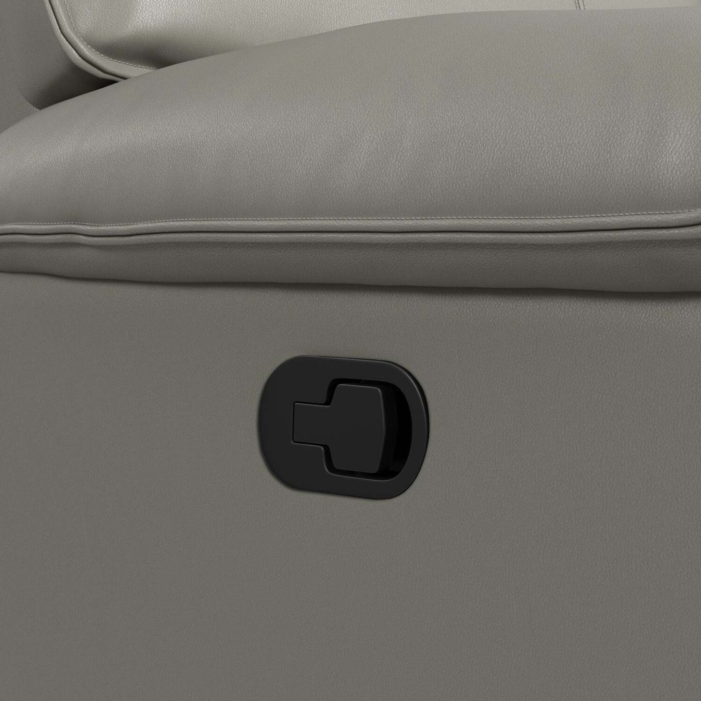 Matteo 64 Genuine Leather Reclining Loveseat - Aviarah Grey | Causeuse inclinable Matteo de 64 po en cuir véritable - gris Aviarah