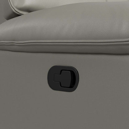 Sofa inclinable Matteo de 88 po en cuir véritable - gris Aviarah