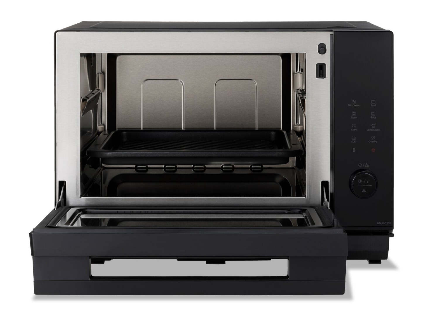 Panasonic 1 Cu. Fort. Micro-ondes de comptoir avec four à vapeur combiné et cavité plate de grande surface – Noir… | Four à micro-ondes de comptoir Panasonic de 1 pi³ avec quatre à la vapeur combiné et grande cavité de …