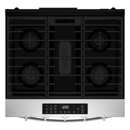 Cuisinière à gaz Whirlpool de 5 pi³ et de 30 po avec cuisson à air - acier inoxydable résistant aux traces de doigts - WSGS5030SZ