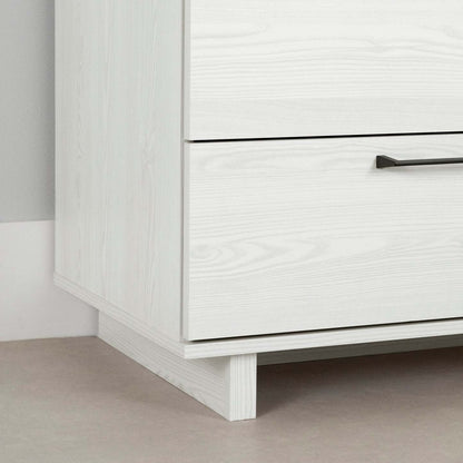 Commode de chambre à coucher à 5 tiroirs Everley, 29 W - Blanc | Commode verticale de chambre à coucher Everley de 29 po (L) à 5 tiroirs - blanche