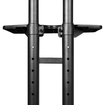 Chariot mobile pour téléviseur Kanto MTM65PL à hauteur réglable avec tablette réglable pour téléviseurs de 40 à 70 pouces, noir | Kanto MTM65PL Chariot mobile à hauteur réglable avec étagère réglable - noir | MTM65PLB