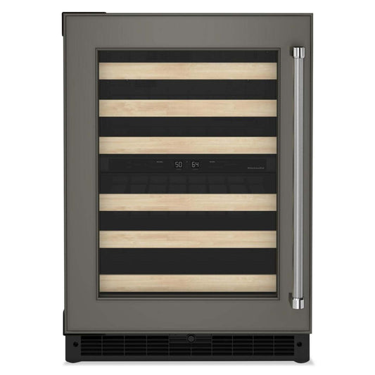 Réfrigérateur à vin KitchenAid de 24 po et de 5 pi³ sous le comptoir - panneau personnalisable - KUWL214KPA | KitchenAid 24 5 Cu. Ft. Undercounter Wine Refrigerator - Panel Ready - KUWL214KPA