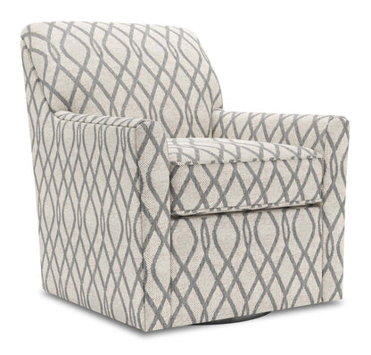 Fauteuil d’appoint pivotant personnalisable Sofa Lab de 31 po fabriqué au Canada en tissu - gris acier | SWIV1153