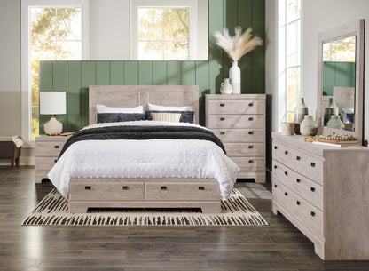 Lit plateforme Yorkdale à 6 tiroirs fabriqué au Canada avec tête de lit et cadre de rangement, blanc - Taille Queen