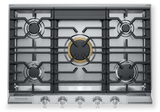 Frigidaire Professional 30 5-Burner Gas Cooktop - Stainless Steel - PCCG3080AS | Surface de cuisson à gaz Frigidaire Professional de 30 po à 5 brûleurs - acier inoxydable - PCCG3080AS | PCCG30AS