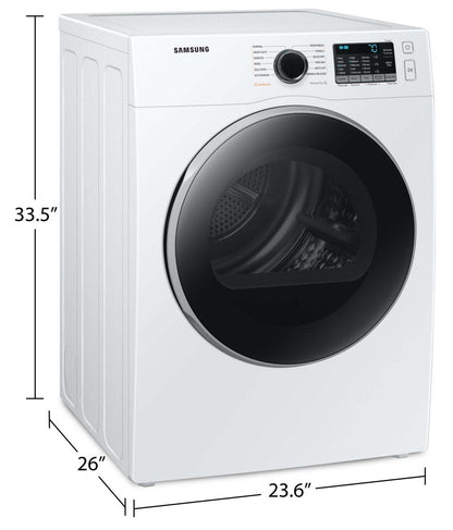 Sécheuse électrique Samsung de 24 po et de 4 pi³ - blanche - superposable - DV25B6800EW/AC | Samsung 24 4 Cu. Fort. Sécheuse électrique, blanche, empilable, DV25B6800EW/AC