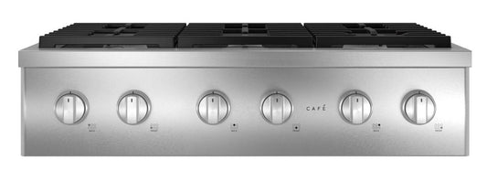 Cafe 36 6-Element Gas Cooktop - Stainless - CGU366P2TS1 | Surface de cuisson à gaz Café de 36 po à 6 éléments - acier inoxydable - CGU366P2TS1