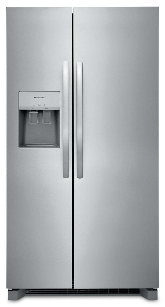 Réfrigérateur Frigidaire de 25,6 pi³ et de 36 po de profondeur standard à compartiments juxtaposés - Acier inoxydable - FRSS2623A… | Réfrigérateur Frigidaire de 25,6 pi³ et de 36 po de profondeur standard à compartiments juxtaposés…