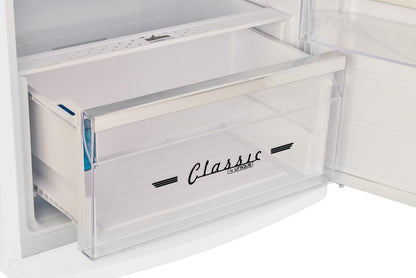 Unique Classique Rétro 24 11 Pi Cu. Réfrigérateur à congélateur supérieur – Blanc guimauve - UNQ-310L W TM | Réfrigérateur Classic Rétro d'Unique de 24 po et de 11 pi3 à congélateur supérieur - blanc guimauve - UNQ-310L W TM