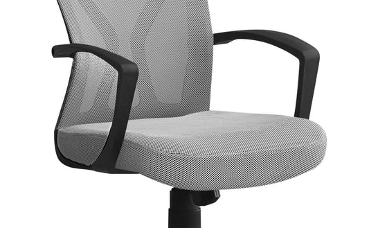 Dominic 23.5 Office Chair with Mesh Back - Gris/Noir|Chaise de bureau Dominic de 23,5 po avec dossier en maille - grise et noire