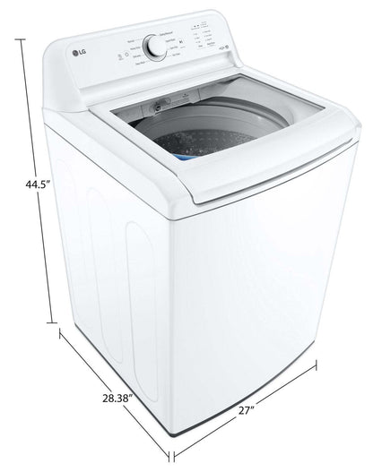LG 4,8 Cu. Fort. Laveuse haute efficacité à chargement par le haut - Blanc - WT6105CW | Laveuse haute efficacité LG à chargement par le haut de 4,8 pi³ - blanche - WT6105CW